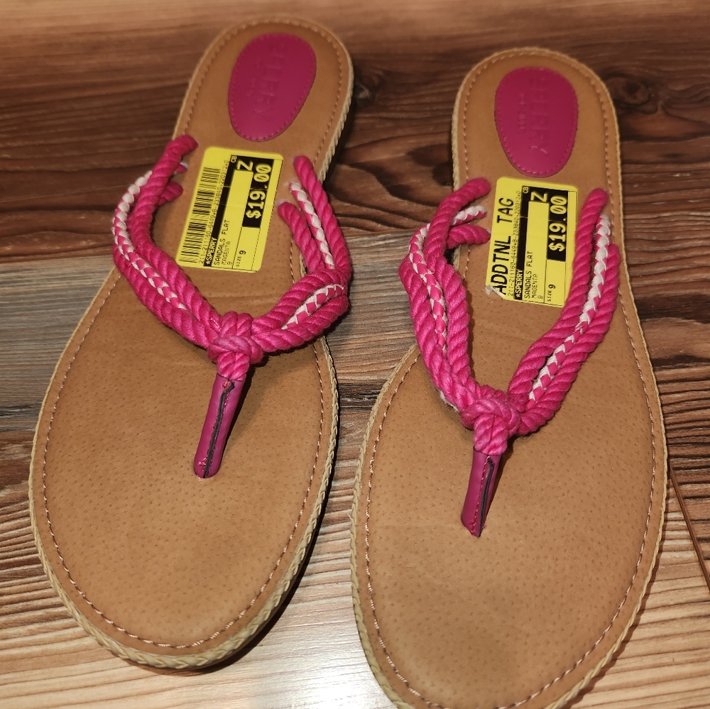 Sperry Top Sider Anchor Coy Flat Sandals Size 9